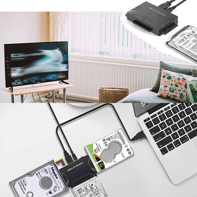 USB <-> IDE/SATA -muuntaja kiintolevyille