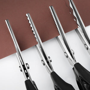 Monikäyttöiset sahalaitaiset sakset