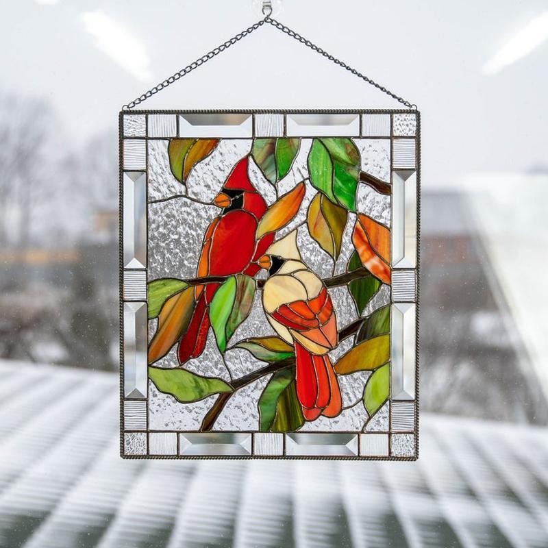 Linturiipustaulu ikkunaan, akryylia 🐦