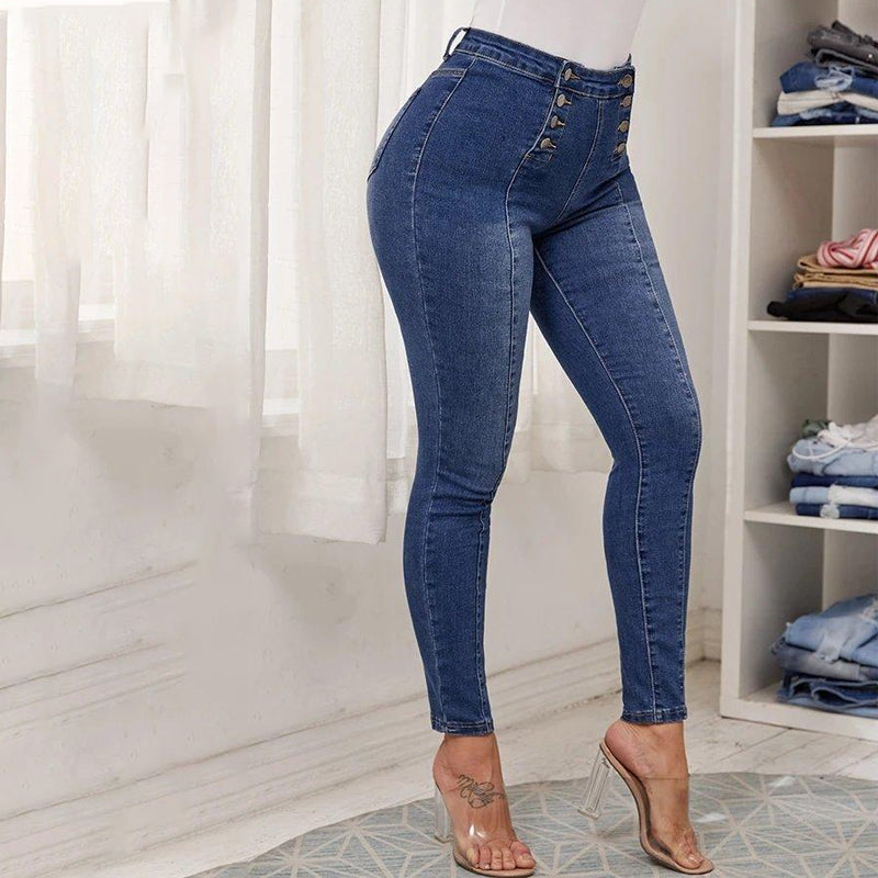 Korkeavyötäröiset Skinny Farkut