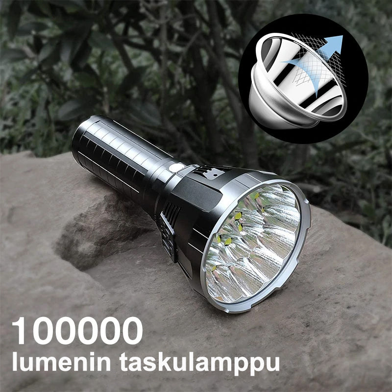 100 000 lumenin taskulamppu