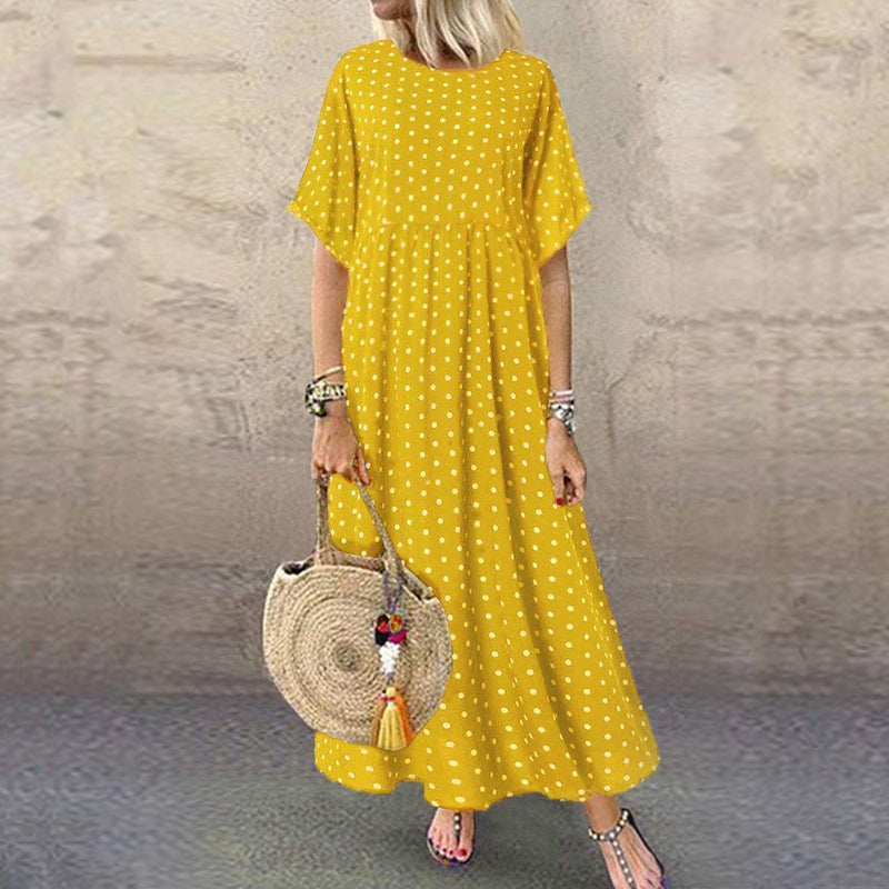 1/2-hihainen pilkullinen mekko