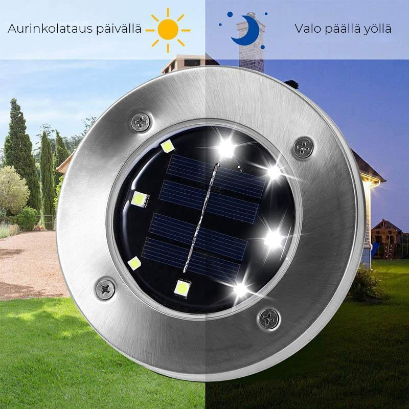 LED- aurinkoenergialla toimivat polkuvalot