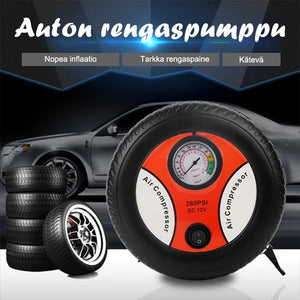 Auton renkaiden täyttö pumppu