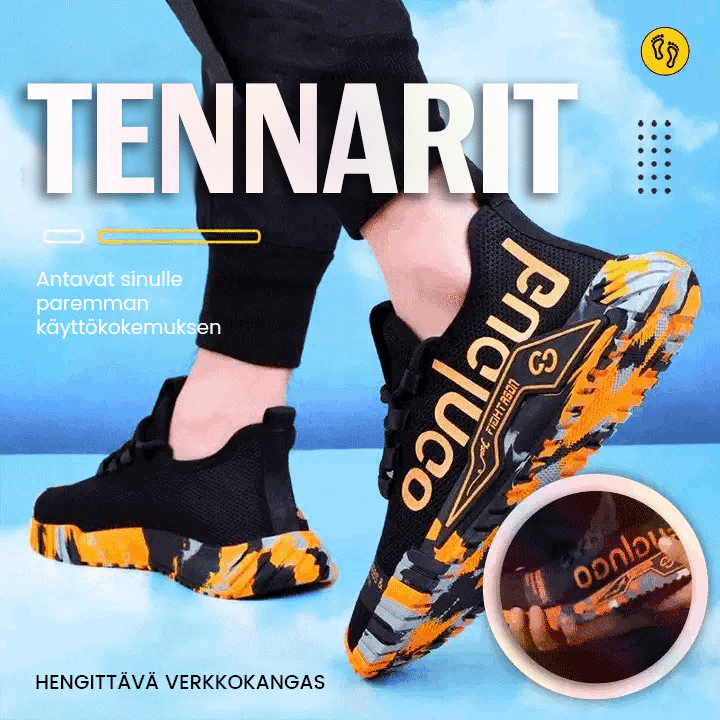 Teräskärjelliset hengittävät kevyet lenkkarit