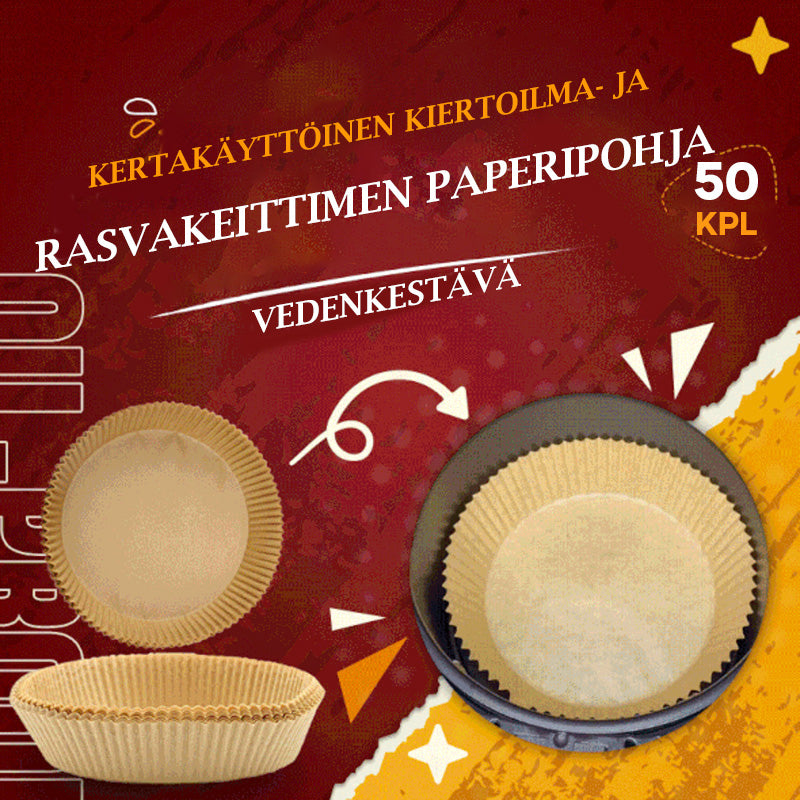 Kiertoilma- ja rasvakeittimen paperipohja