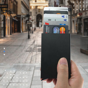 RFID alumiini automaattinen korttilompakko