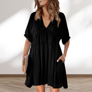 Rento halter mekko taskuilla