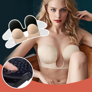 Näkymättömät olkaimettomat Push Up -rintaliivit.