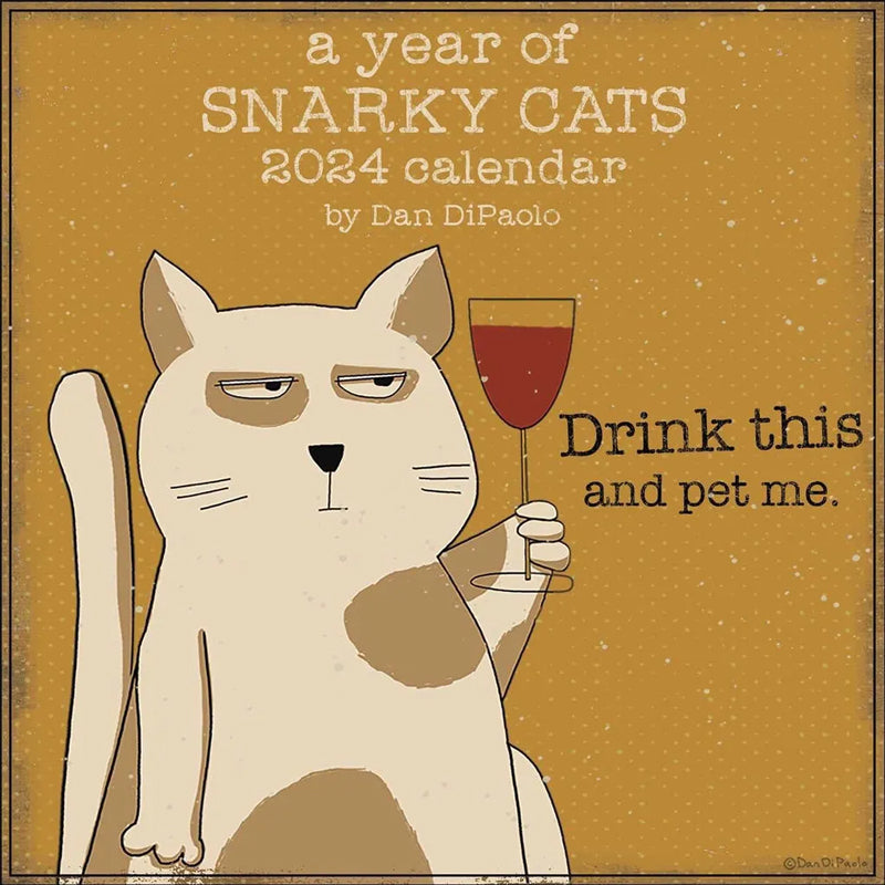 A Year of Snarky Cats 2024 seinäkalenteri