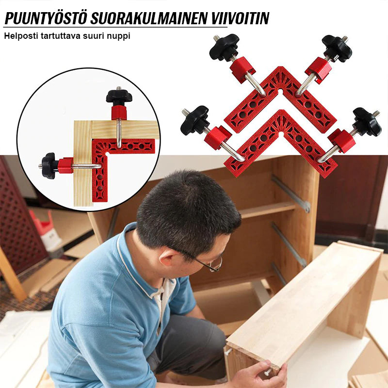 Puuntyöstö suorakulma asemointilaite