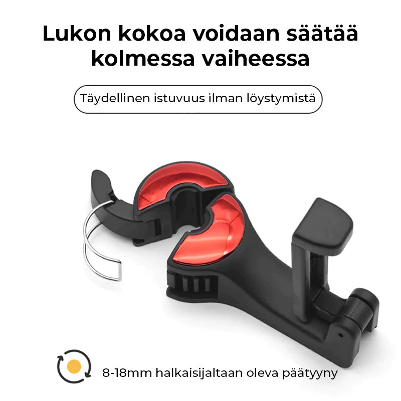 Ripustuskoukut auton niskatukeen