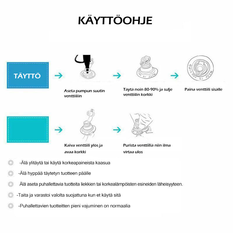 Puhallettavat poronsarvet/kaninkorvat