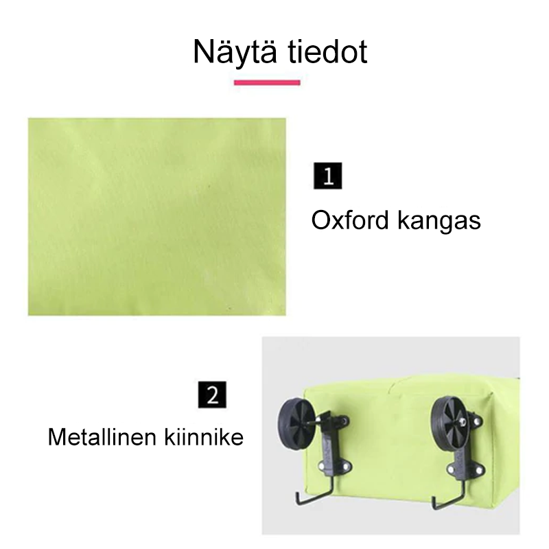 Säädettävä Ostoskassi Pyörillä