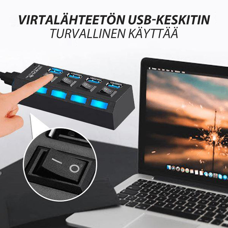 USB-keskitin, 4 tai 7-porttinen