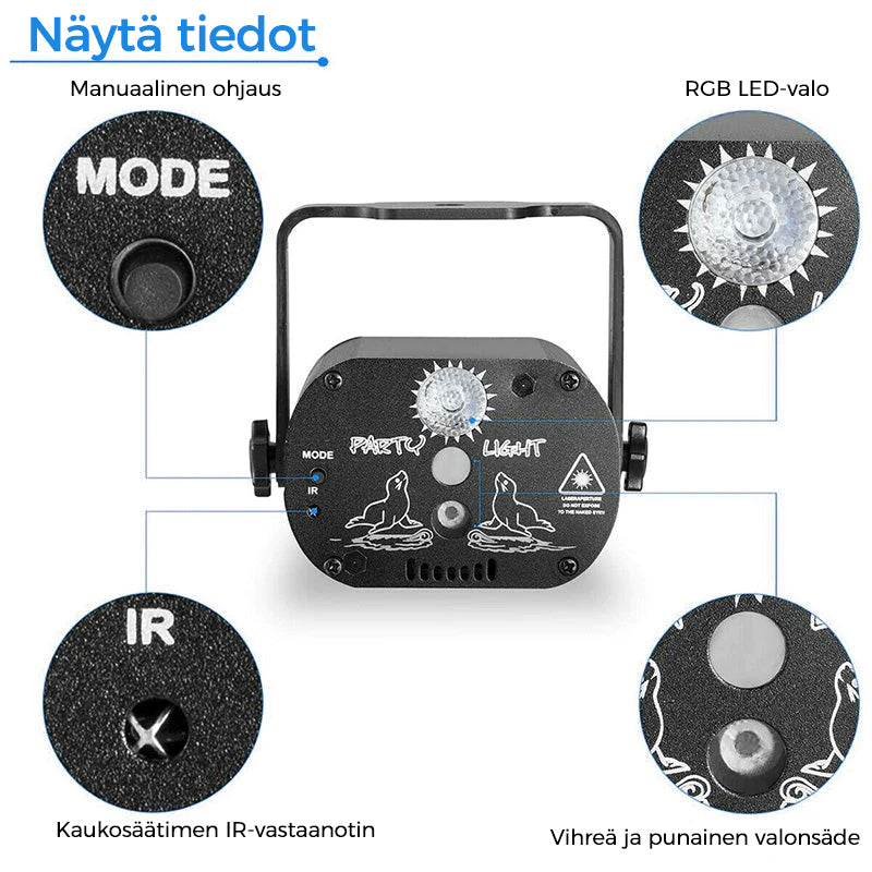 LED näyttämö laservalot