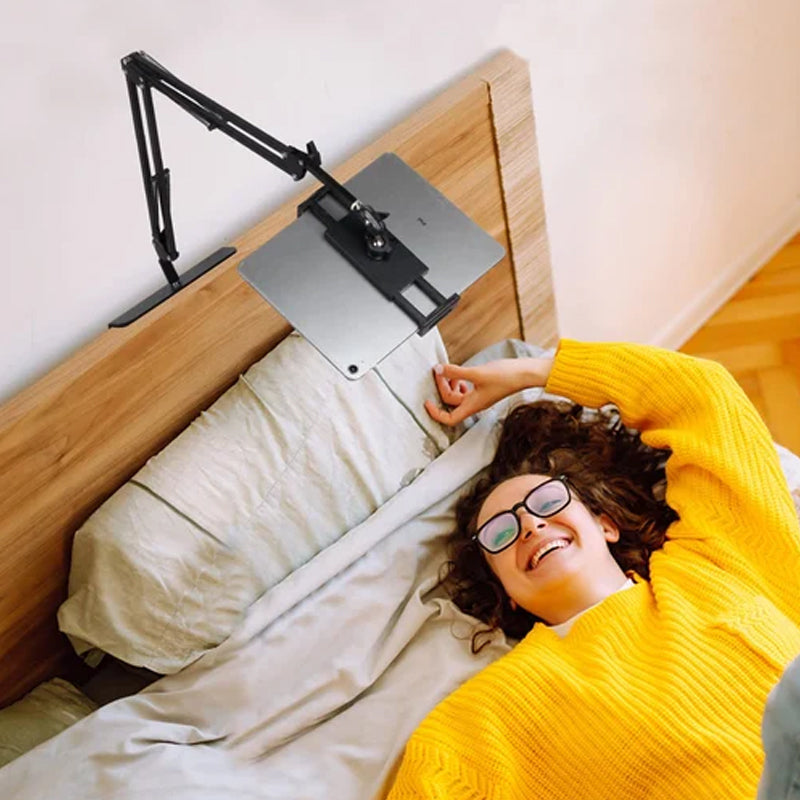 Sänkyyn kiinnitettävä puhelin/tablettiteline