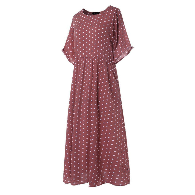 1/2-hihainen pilkullinen mekko