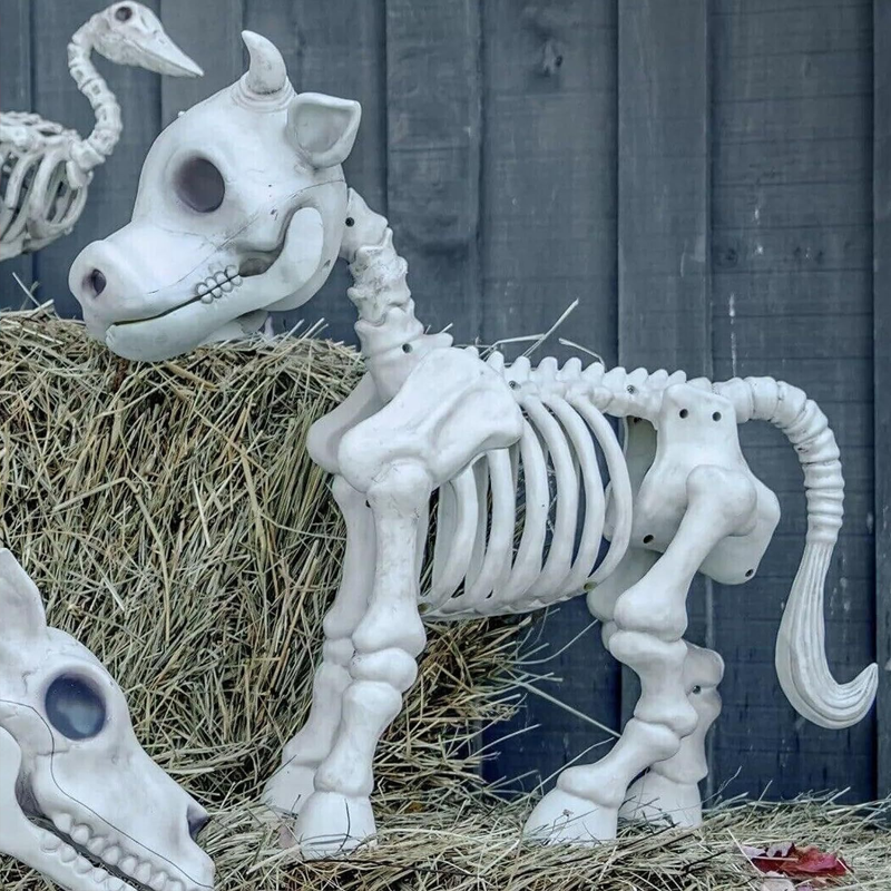 Lehmän luuranko Halloween-koriste