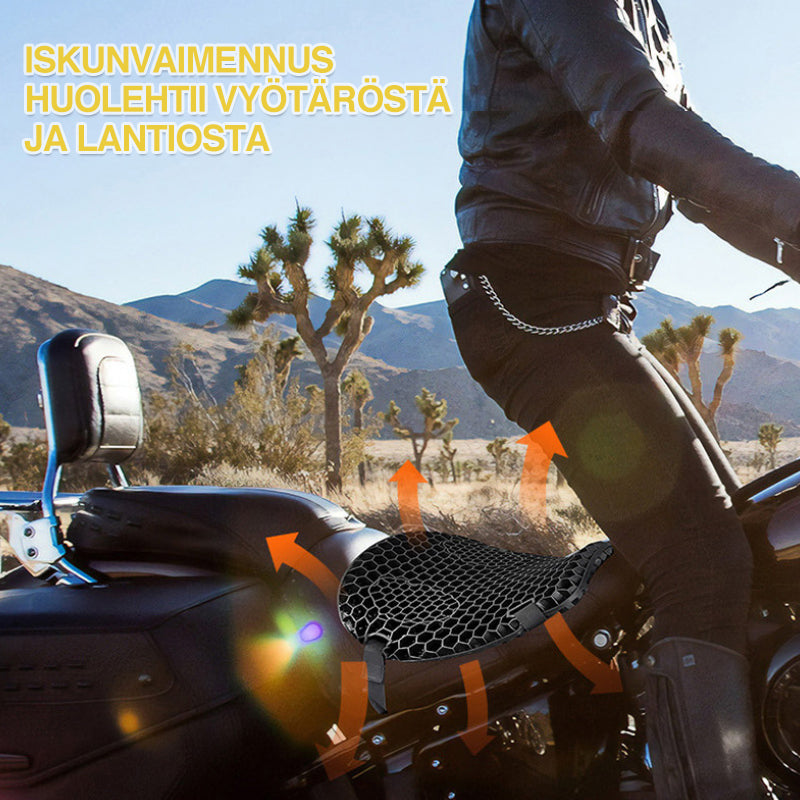Hunajakenno 3D Hengittävä Moottoripyörän Istuintyyny