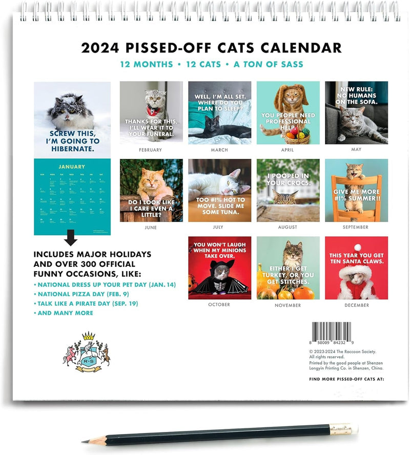 2024 Pissed Off Cats -kalenteri