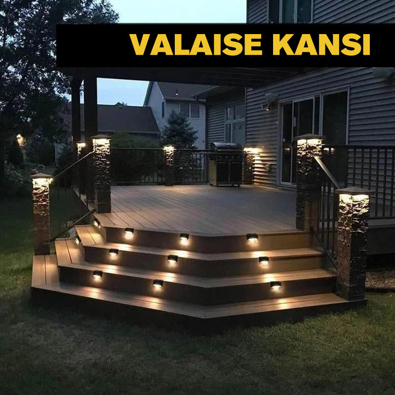 Aurinkoenergialla Toimivat Vedenpitävät Ulkovalot