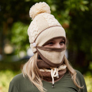 3-in-1 huivi, pipo ja maskisetti