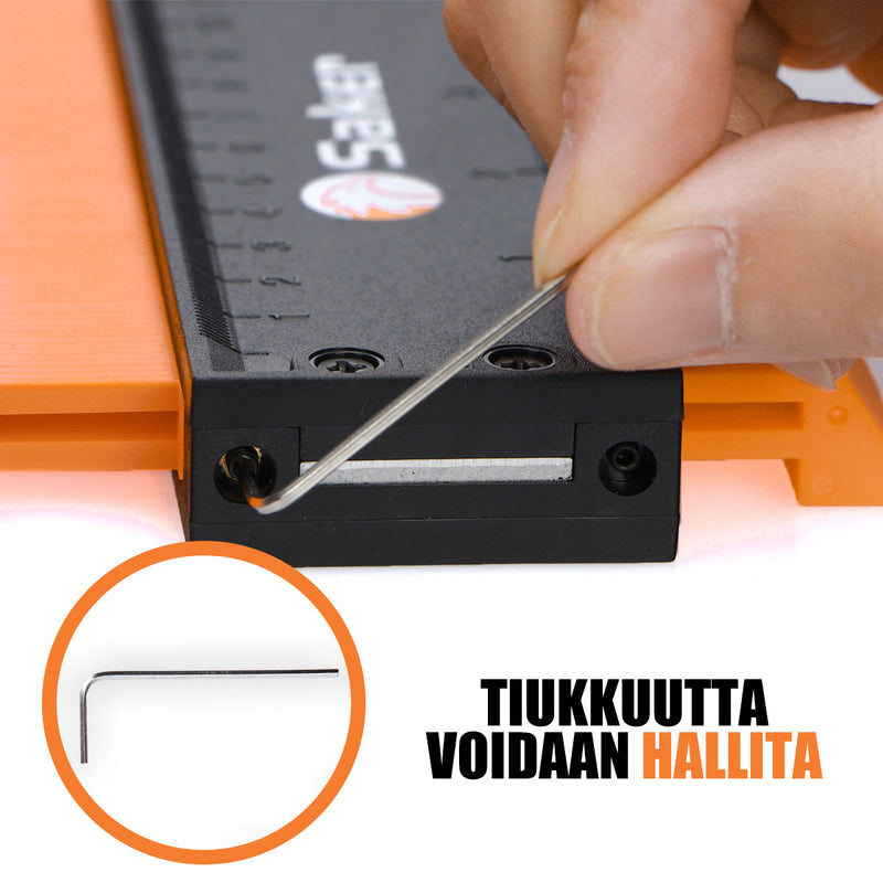 Saker® profiilityökalu ääriviivamittarilla