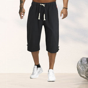 Puuvillasta ja pellavasta valmistetut shortsit