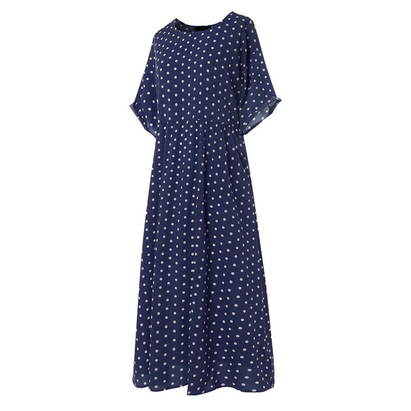 1/2-hihainen pilkullinen mekko