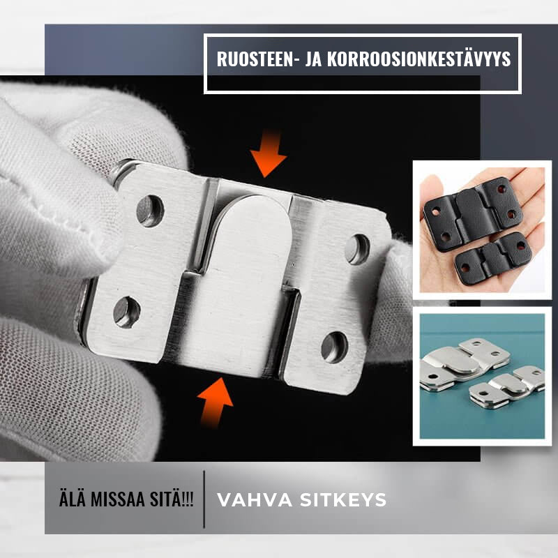 Interlock -ripustussalpa ruostumattomasta teräksestä