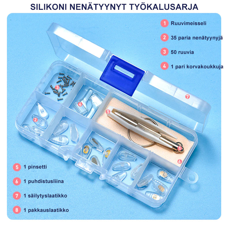 Nenätyyny-setti - silmälasien korjaussarja