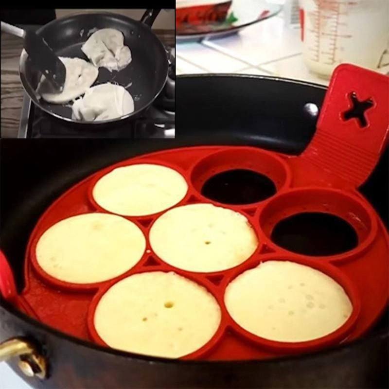 Tarttumaton silikoni pannukakkumuotti rengas