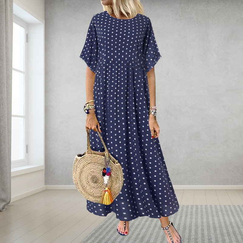 1/2-hihainen pilkullinen mekko