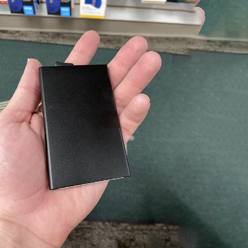 RFID alumiini automaattinen korttilompakko