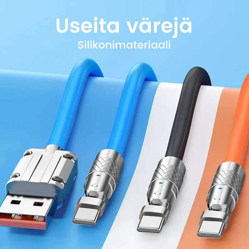 180° kääntyvä pikalatauskaapeli