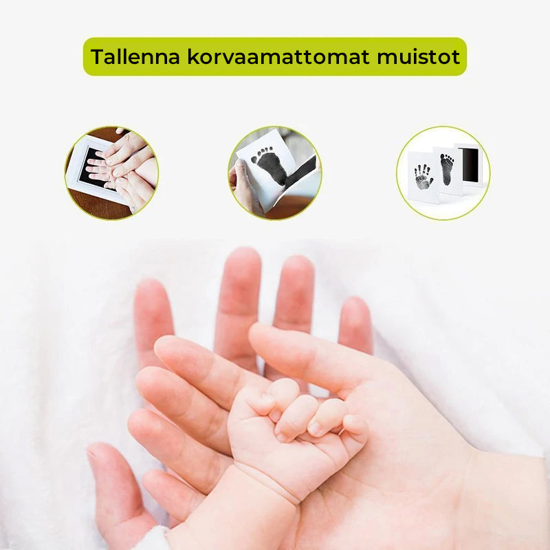 Vauvan käden- tai jalanjäljen kuvasetti