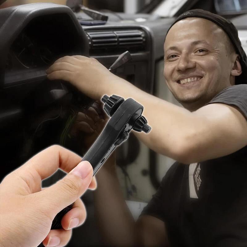 Porakoneen istukka-avain, 2-in-1-räikkämalli