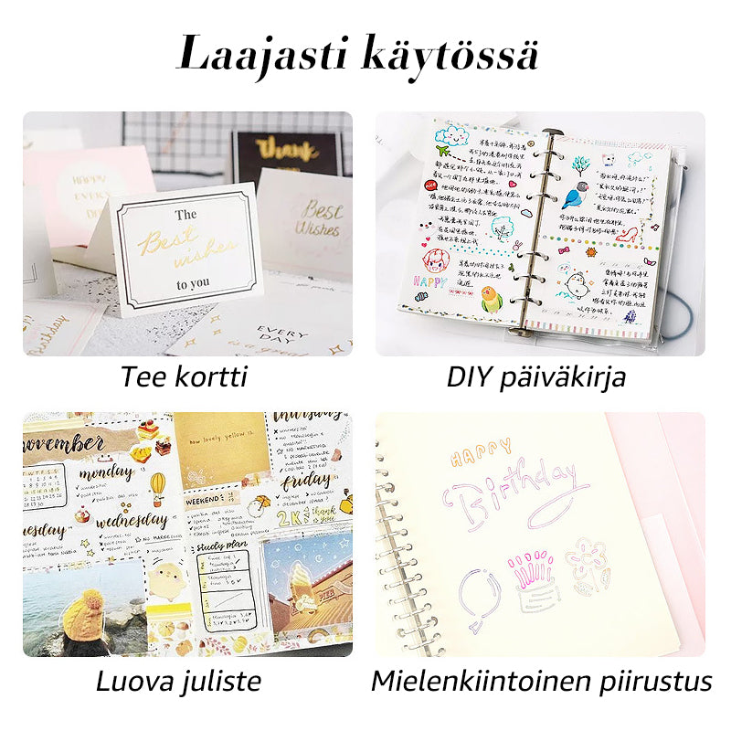 Taiteilijakynä korttien kirjoittamiseen ja piirtämiseen, 8 väriä