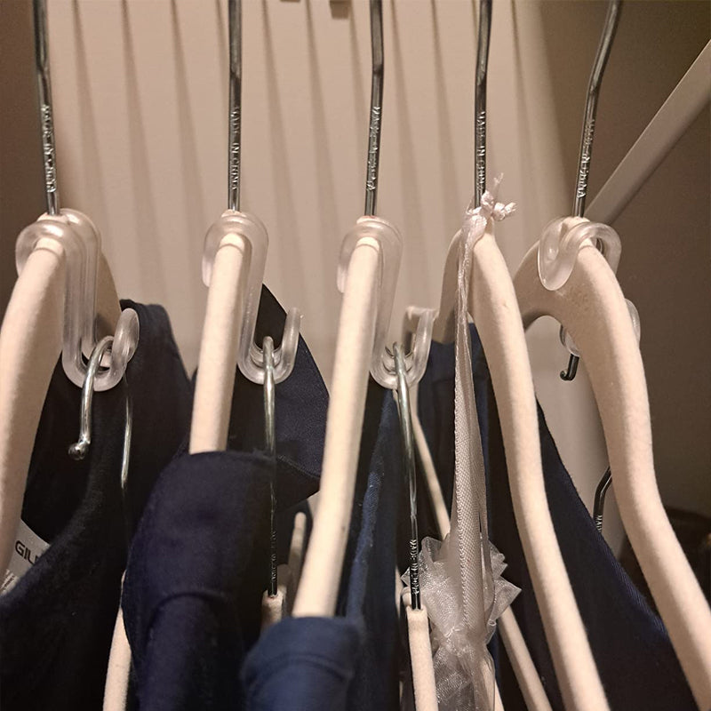 Läpinäkyvät liitinkoukut henkareihin