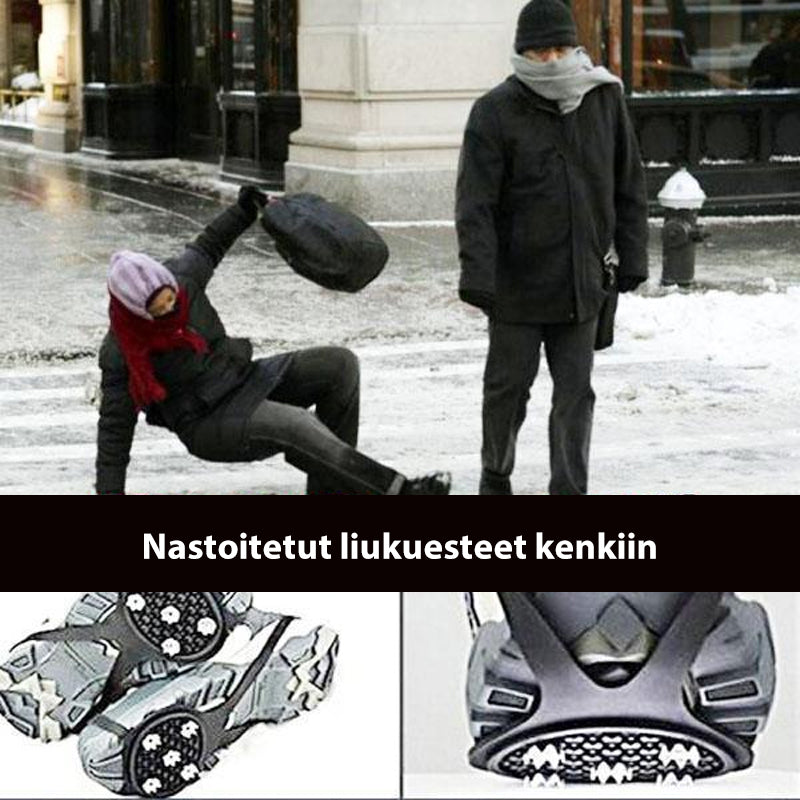 Nastoitetut liukuesteet kenkiin