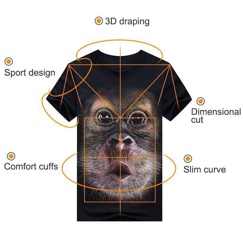 Hauska Gorilla 3D T-paita