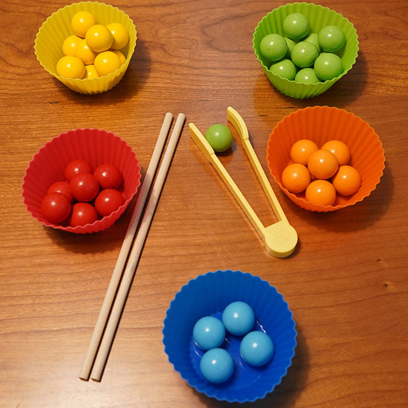 Värikkäät helmet - Kognitiivinen Montessori -opetuspeli