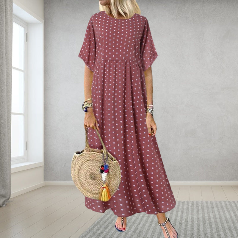 1/2-hihainen pilkullinen mekko