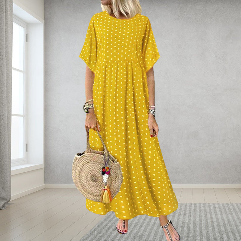 1/2-hihainen pilkullinen mekko