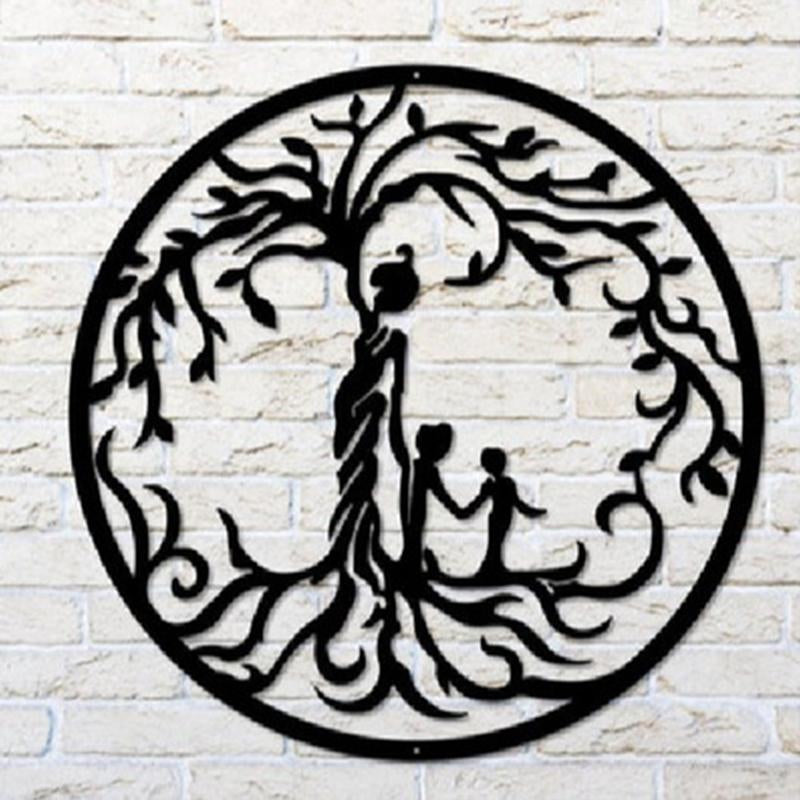 Elämän puu- metallinen seinäkoriste
