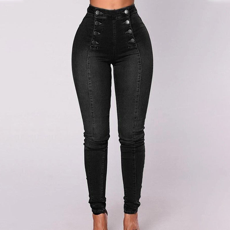 Korkeavyötäröiset Skinny Farkut