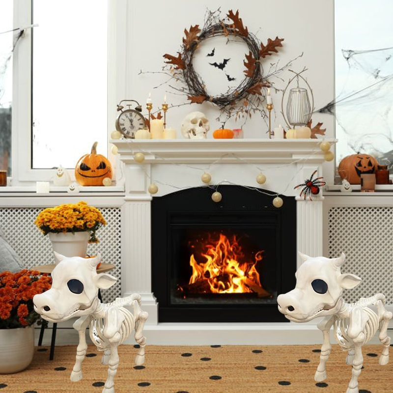 Lehmän luuranko Halloween-koriste