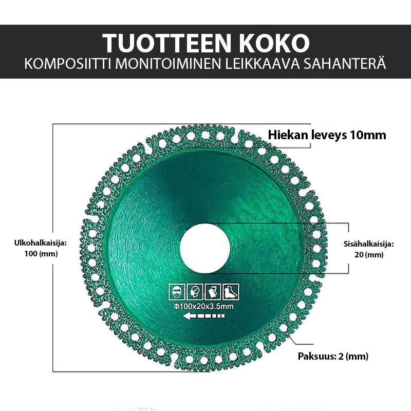 Komposiitti monikäyttöinen leikkaava sahaterä