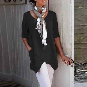 Lyhythihainen pusero etuhalkiolla